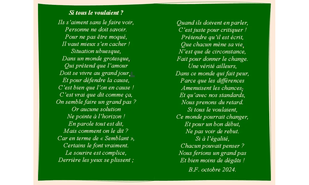Si tous le voulaient ?