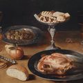 Gottfried Von Wedig (1583 Cologne 1641), Large Still Life with a roasted chicken, bread and sweetmeats in opulent vessels