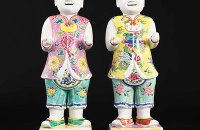 Pair of figures, China, Qianlong period, circa 1780
