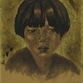 Alix Aymé (1894 - 1989), Portrait de jeune fille vietnamienne (Portait of a Vietnamese Girl)