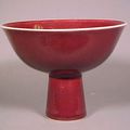 Sacrificial Red (Jihong), Glazed Stem Cup (Gao Zu Bei). Qing Dynasty, Qianlong period (1736-1795