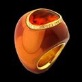 Versani Ring: citrine, red diamond, jasper in 18k Yellow Gold  