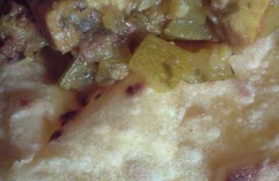 Massala de courgettes aux épices & seitan en tortillas