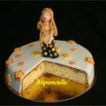 Gâteau hippie, baba cool, flower power, années 70, décor pâte à sucre