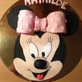 Déco pate a sucre minnie a mettre sur un gâteau 