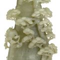 Chinese celadon jade covered vase