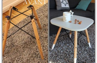 DIY déco récup - un pied de chaise pour un guéridon