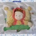 Doudou Coussin Lutin Garçon Déguisé En Coccinelle Jaune Et Vert Nicotoy