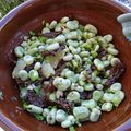 Salade de fèves à l'ail