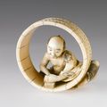Netsuke of carved ivory. Japan, 19th century