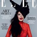 L’artiste Marina Abramovic fait la couverture de Elle magazine