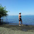 Nadine sur les bords du lac de Bolsena 