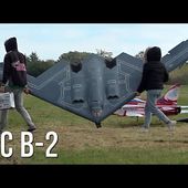 Unique! Big RC B-2 Spirit Stealth Bomber Turbine Jet | Fine Scale Model Flies At Flight Show