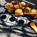 Feuilletés apéritifs au chèvre et aux lardons