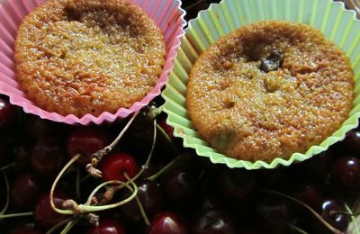 Muffins au yaourt, cerises et pistaches