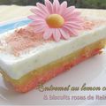 Entremets au lemon curd & biscuits roses de Reims