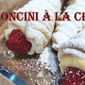 CANNONCINI - Cônes feuilletés à la crème pâtissière avec des framboises