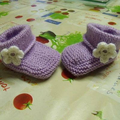chaussons fleurs