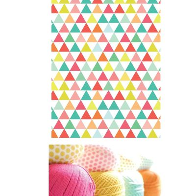 dernière ligne droite....le tissu triangle recolorié version"new pastels"