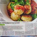 Boulettes de boulgour à la tomme 