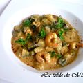 Curry de courgettes et crevettes au lait de coco