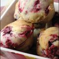 Muffins fruits rouges et poire-chocolat