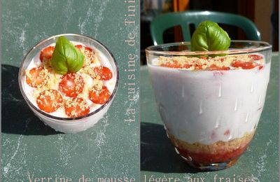 Verrine de mousse légère aus fraises