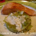 Saumon et fondue de poireaux