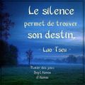Le silence permet de trouver son destin 💙💙💙... 