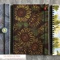 ZapBook 100 % recyclé décoré avec le Plioir à gaufrage 3D Tournesols