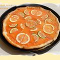 Tarte au saumon et au fromage frais ail et fines herbes