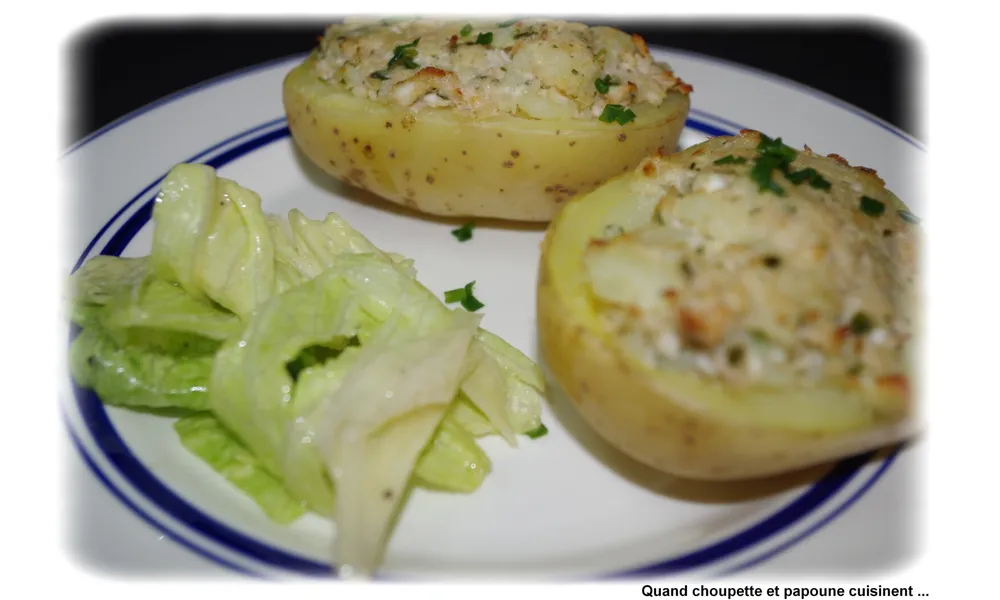 POMME DE TERRE FARCIE AUX RILLETTES DE THON