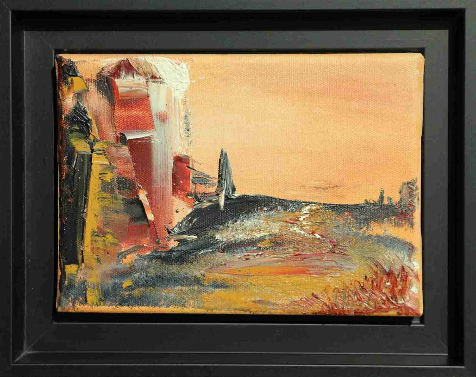 Il etait une fois la terre- huile 2011, - 22 X16cm - cadre noir (n°12 ND)-