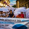 Journée mondiale des réfugiés, marche des parapluies