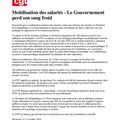 Le gouvernement perd son sang froid