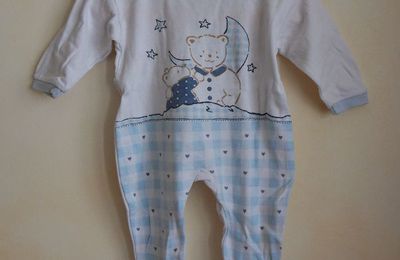 Pyjama "King bear" - blanc/bleu - 12 mois
