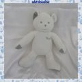 Doudou Peluche Ours Blanc Et Gris Clair Musti de Mustela