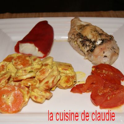 filet de poulet farci au chèvre