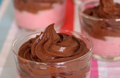 Mousse bi-goût choco-framboise