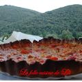 Tarte à la rouille, tomates et crevettes