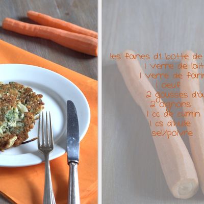 Galettes aux fanes de carottes.....