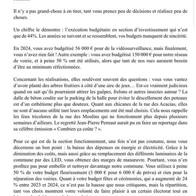 Explication de vote sur le Compte Administratif 2024 et le Budget Primitif 2025