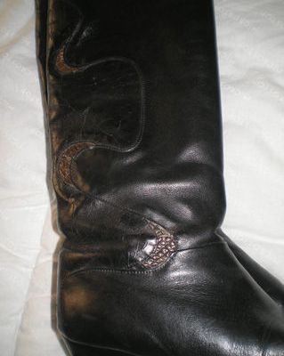 Bottes vintage noires ( size 4)