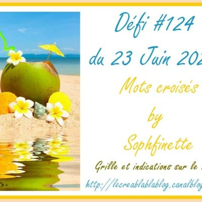 Défi #124 du 23 juin 2025 - Mots croisés