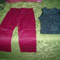 pantalon et pull sans manche 