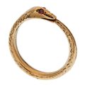 Georgian Antique Snake Hairlocket Ring, circa 1795