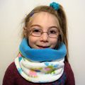 Snood Echarpe Tube Tour de Cou Fille Polaire "Rennes" polaire turquoise