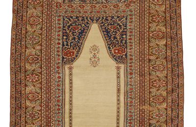 Prayer Carpet with White Ground Field, Turkish, Ottoman period, late 18th–early 19th century