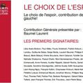 Contribution "Le choix de l'espoir de Vive la gauche!"