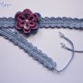 Ajustable bandeau pour fille au crochet (tour de tête à partir de 47 cm)